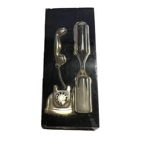 Vintage MCM Hourglass 3-Minute Lucite Telephone Timer Rotary Phone 50's 60's